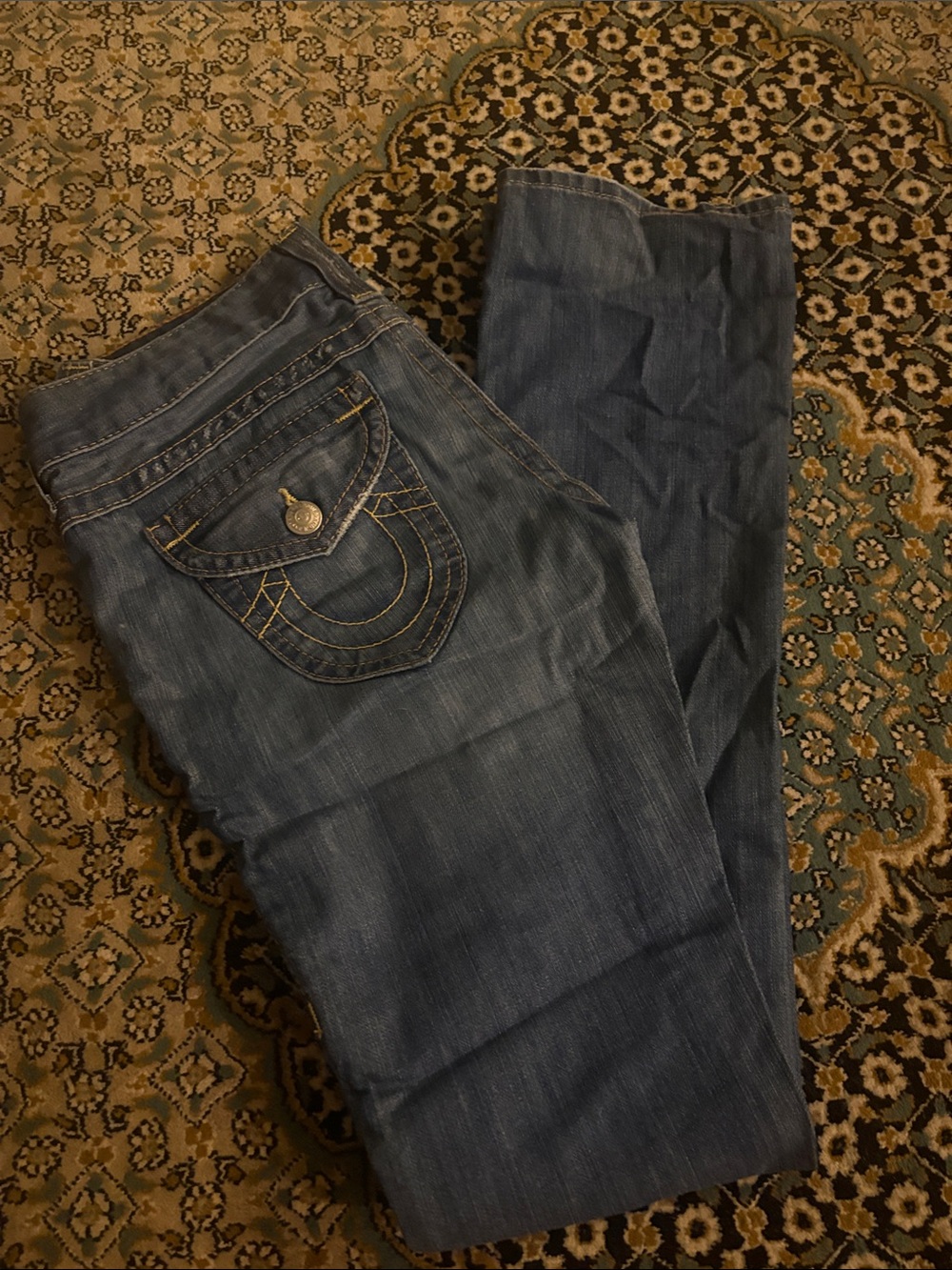 True Religion Women's Blue Distressed Jeans - Picture 2 of 9
